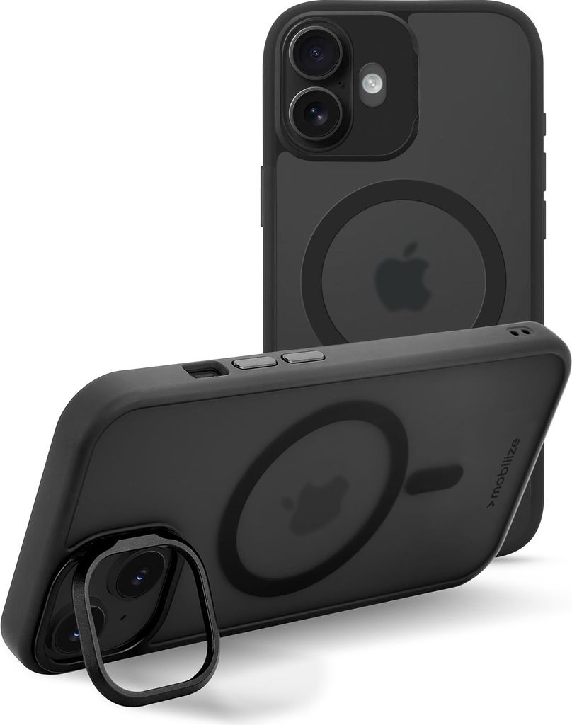 Mobilize Hybrid Pro iPhone 16 MagSafe Hülle Hardcase Backcover Stoßfest - Schwarz