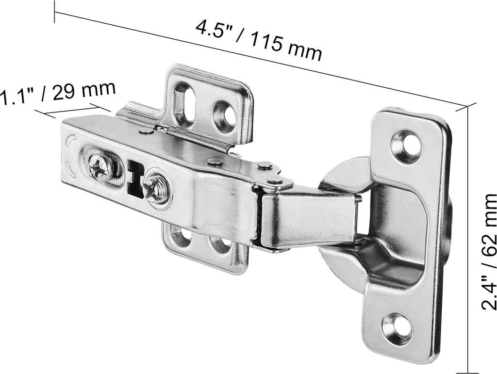 Charnières invisibles pour porte de cuisine à recouvrement total - 8