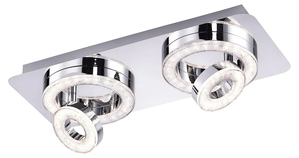 Plafonnier LED 40 cm Spots Cristal : Fini les Zones Sombres avec Style
