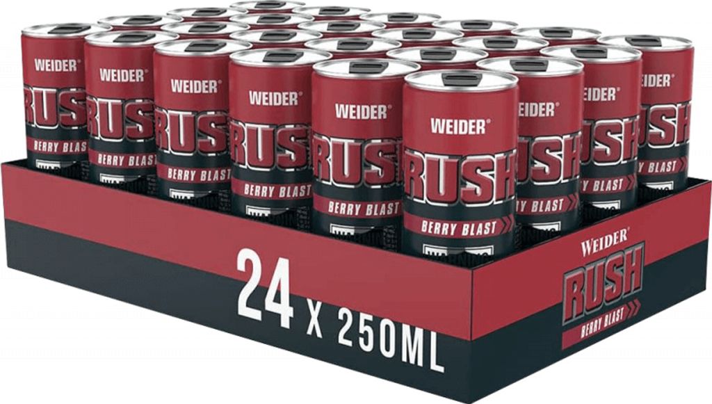 Weider Rush PWO RTD (24x250ml) Berry Blast - Pre-Workout - Pre-Workout Booster