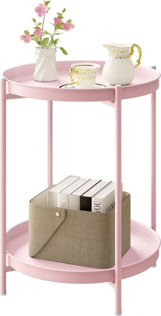 WOLTU Beistelltisch rund, Couchtisch mit Stauraum, 2 Produktbild 