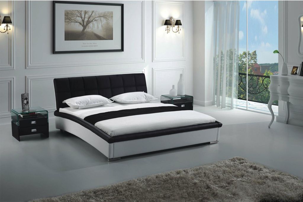 Design Modernes Bett Doppel Gestell Luxus Schlaf Zimmer Betten Leder Hotel Ehe