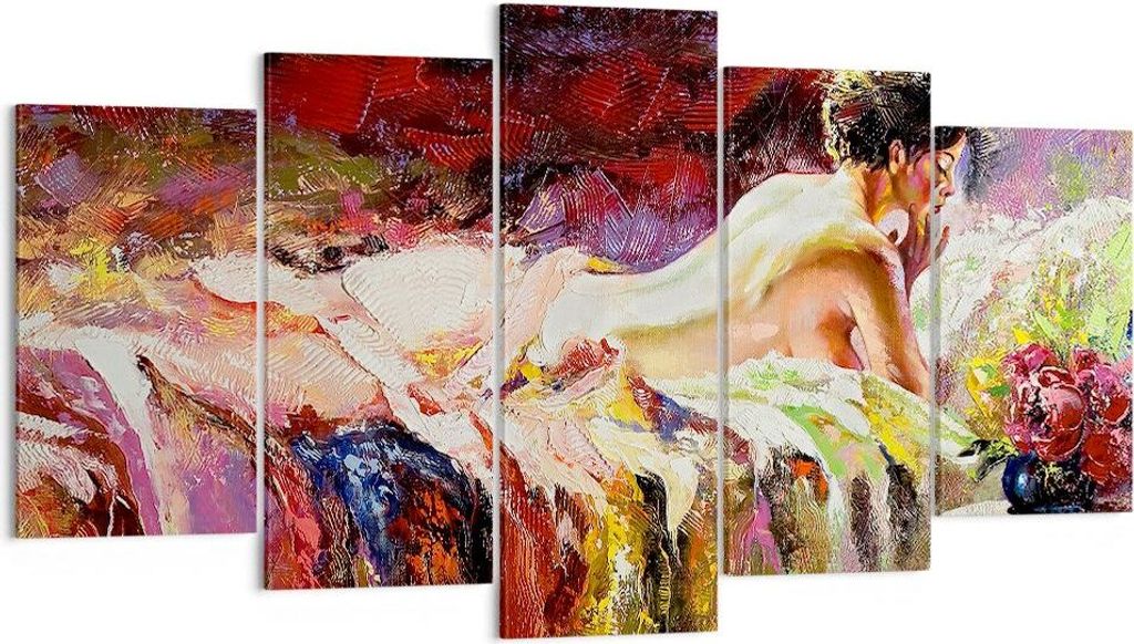 Bild auf Leinwand - Leinwandbild - Frau Modell - 160x85cm - Produktbild 