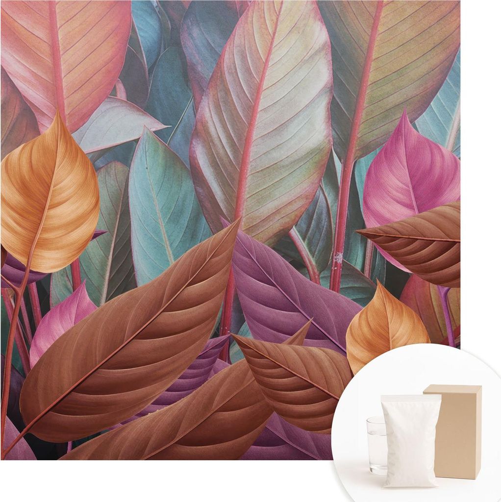Fototapete - Wandbilder für Wohnzimmer - 250x250 cm - Dekorative Wandfolie - Modernes Design für Wanddekoration - Tapeten für Innenräume - Bunt...