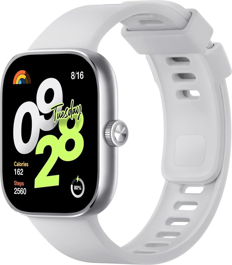 Smartwatch mit 1.97" AMOLED-Display mit 390 x 450 Pixel und 60Hz, Bis zu 20 Tage Akkulaufzeit, HyperOS, Herzraten- und Blutsauerstoffmessungen