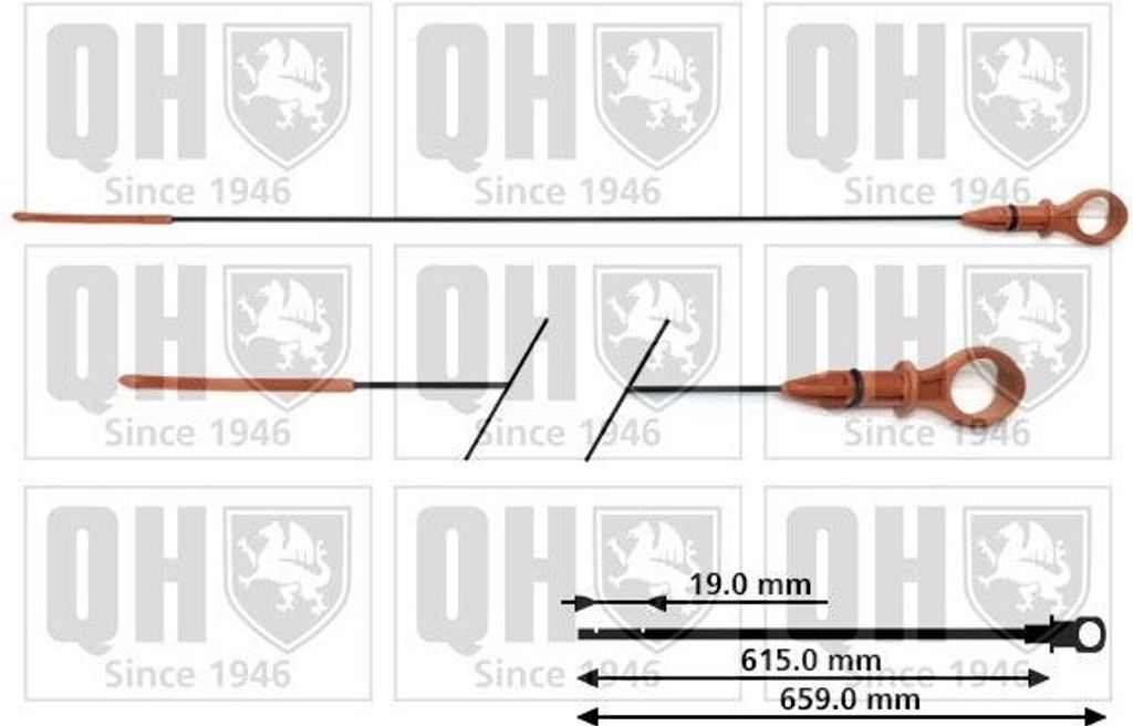 QUINTON HAZELL QOD116 Ölmessstab Ölpeilstab Ölstab für FIAT Scudo (270, 272) Scudo Kastenwagen (270, 272) Scudo Pritsche / Fahrgestell (270, 272)