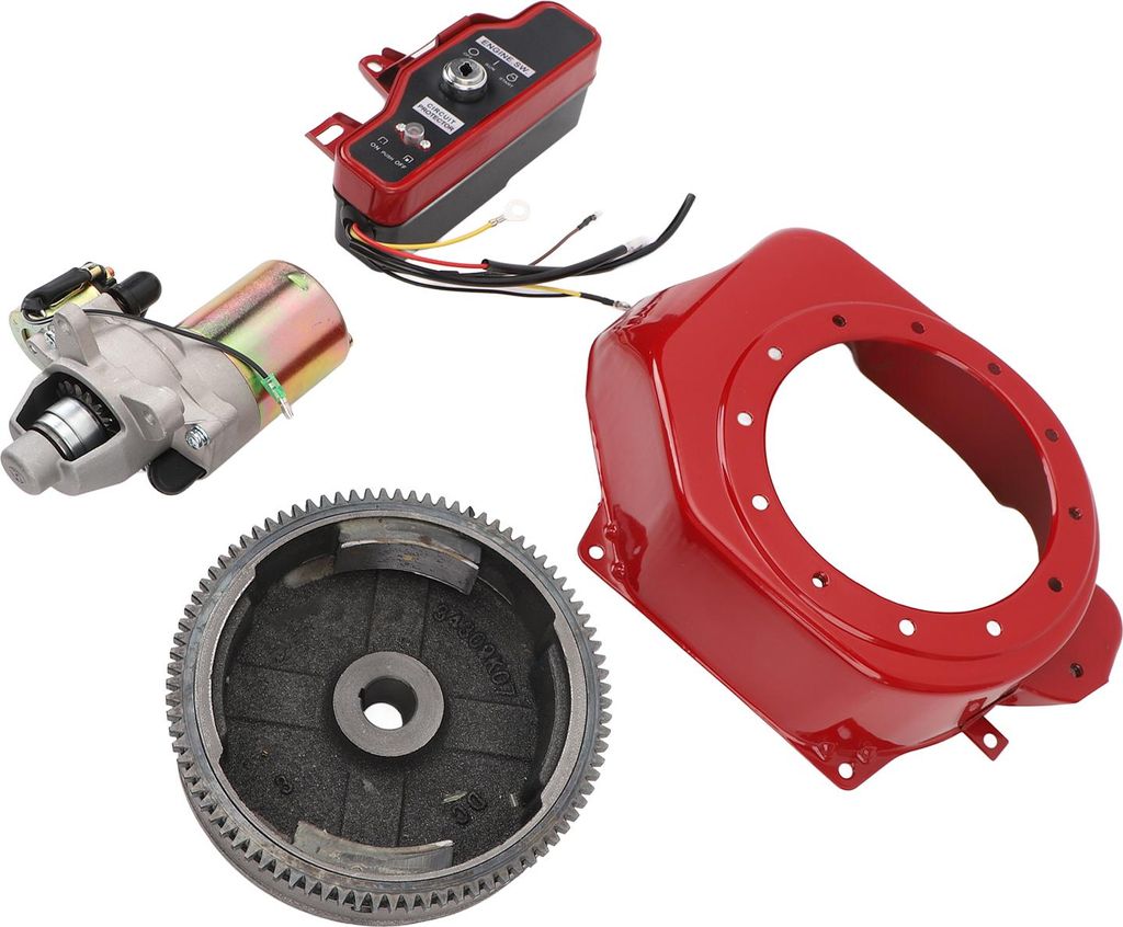 Elektrostart-Kit, glatterer Schalter, Anlasser, Zündung, Schwungradabdeckung für GX160 GX200 5,5 PS 6,5 PS 4-Takt-Motoren