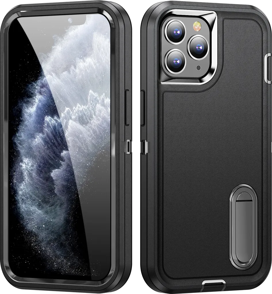 Custodia iPhone 11 Pro Max Antiurto 3 Strati | Cover Robusta Nera