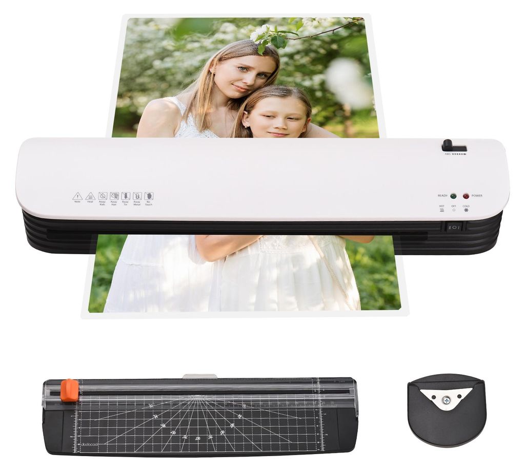 SL399 Laminator-Maschinen-Set, A3-Größe, Heiß- und Kaltlaminierung, 2-Walzen-System mit 25 A3/A4/A5/A6-Laminiertaschen, Eckenrunder für Home Of...