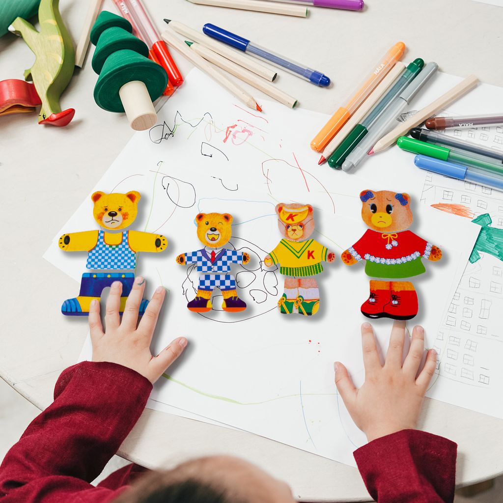 Malplay Pädagogisches Verkleidungsrätsel "Teddybär Anziehen Produktbild 4