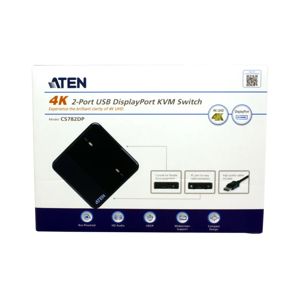 KVM 4K DisplayPort ATEN CS782DP avec Commutation Rapide et Son 2.1 - 12