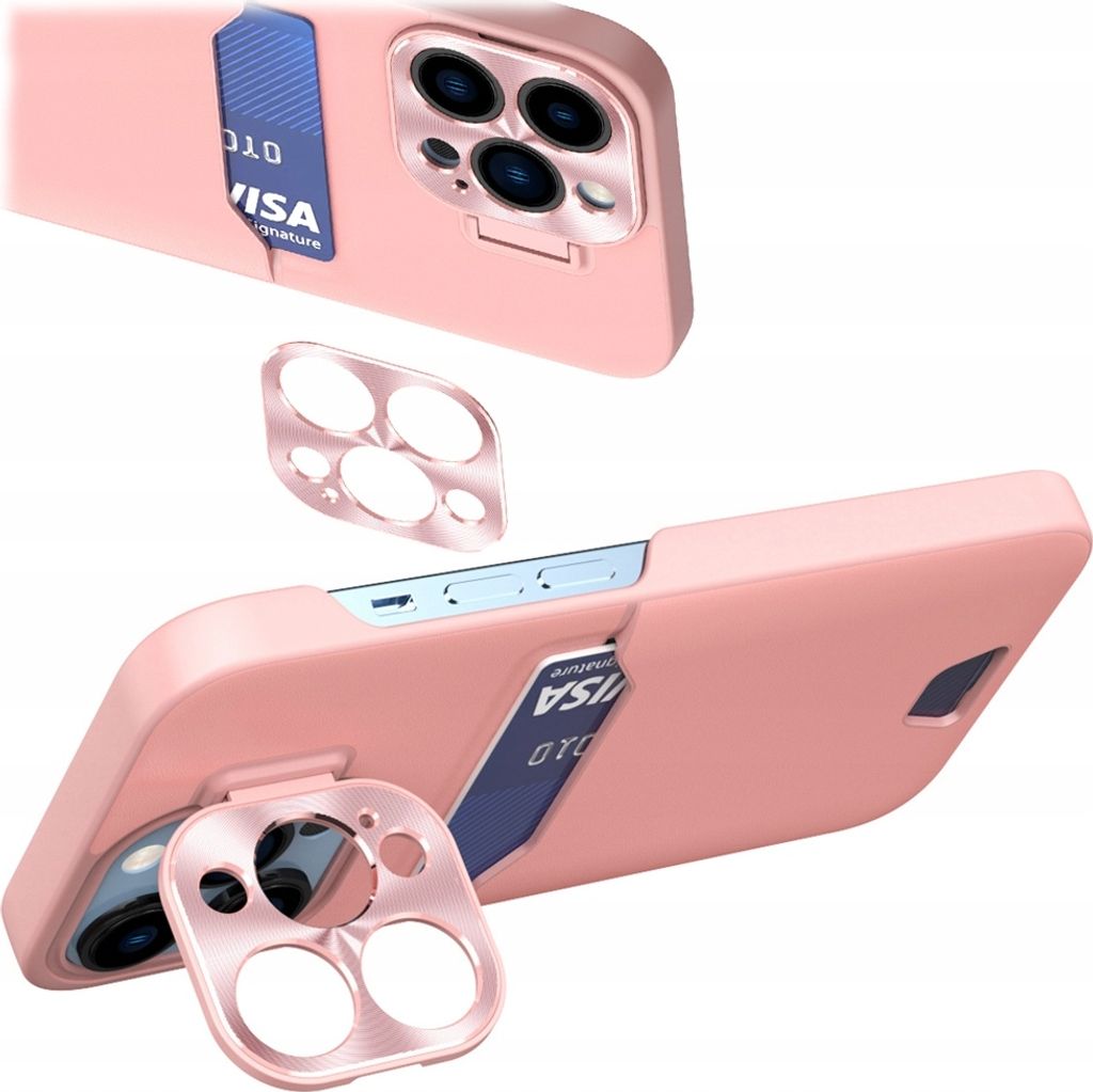 Leder Stand Case Samsung Galaxy S23+ Hülle Kartenetui mit Ständer Rosa