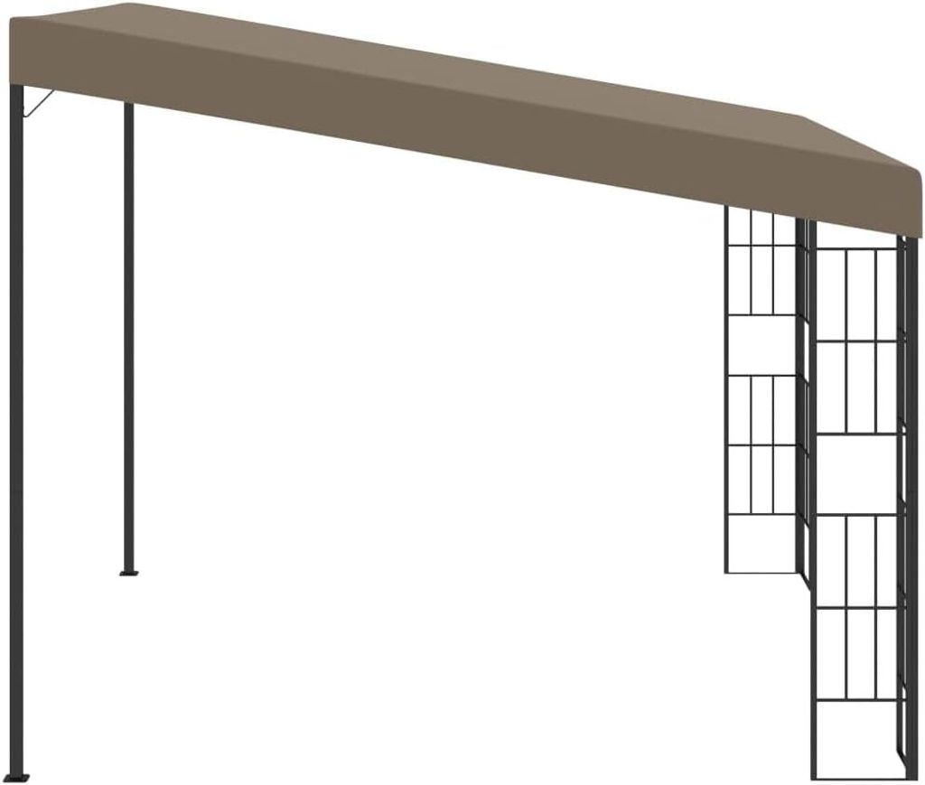 DELUKE® Gartenpavillon Pergola LYMP | 3x3 m Taupe Stoff | Produktbild 