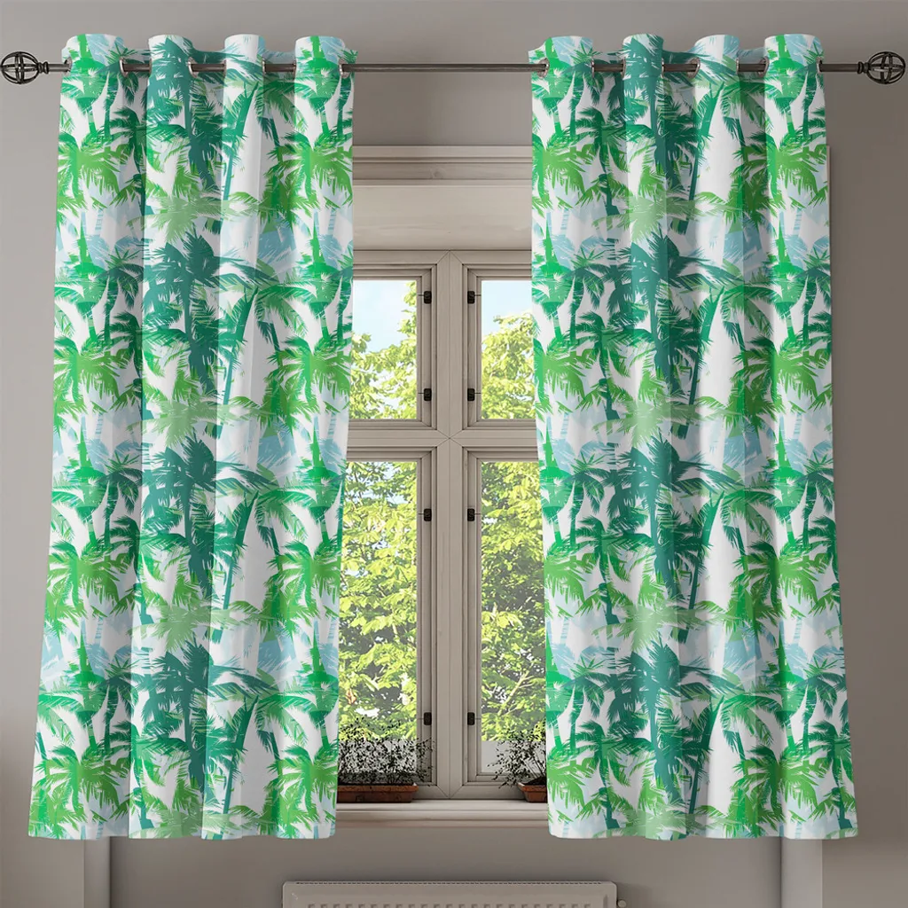 Rideau à œillets palmier ABAKUHAUS 280x245 cm vert tilleul décoratif - 2