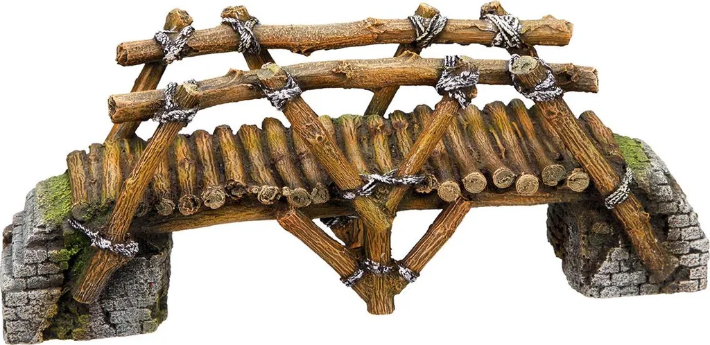 Decorazione Acquario in Resina Pont en Bois 25,8 cm | Sicuro al 100%