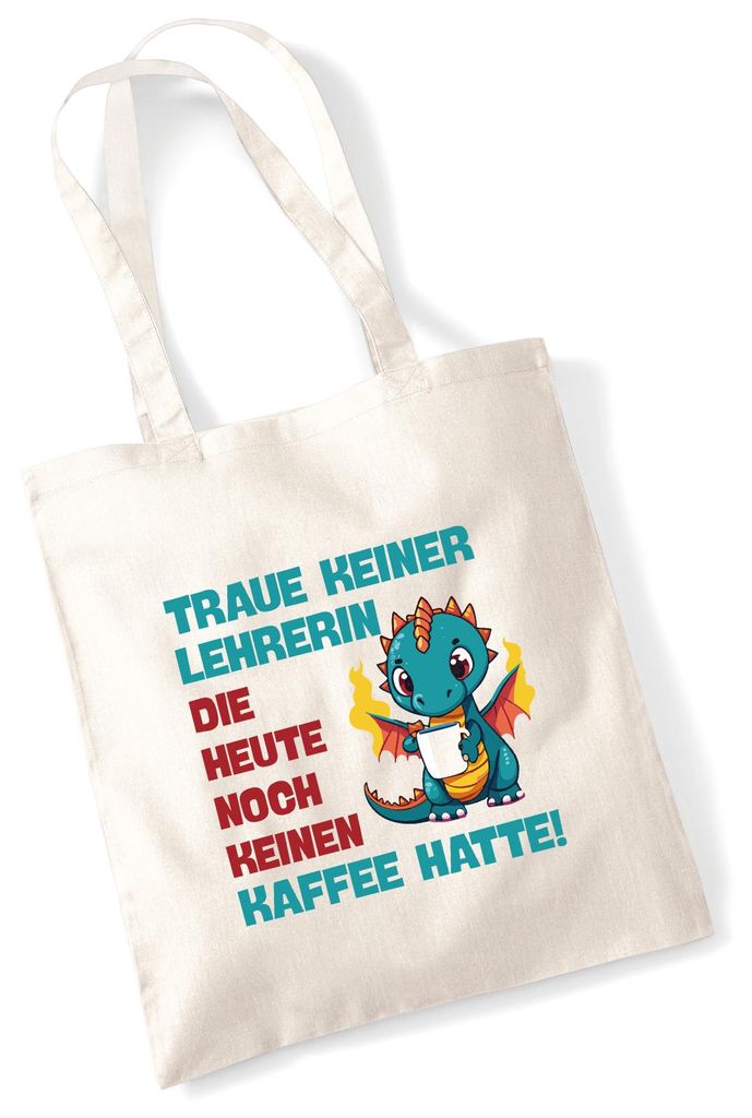 Huuraa Jutebeutel Lehrerin trauen noch keinen Kaffee hatte 10 Liter Natural Baumwolle Tasche Geschenkidee
