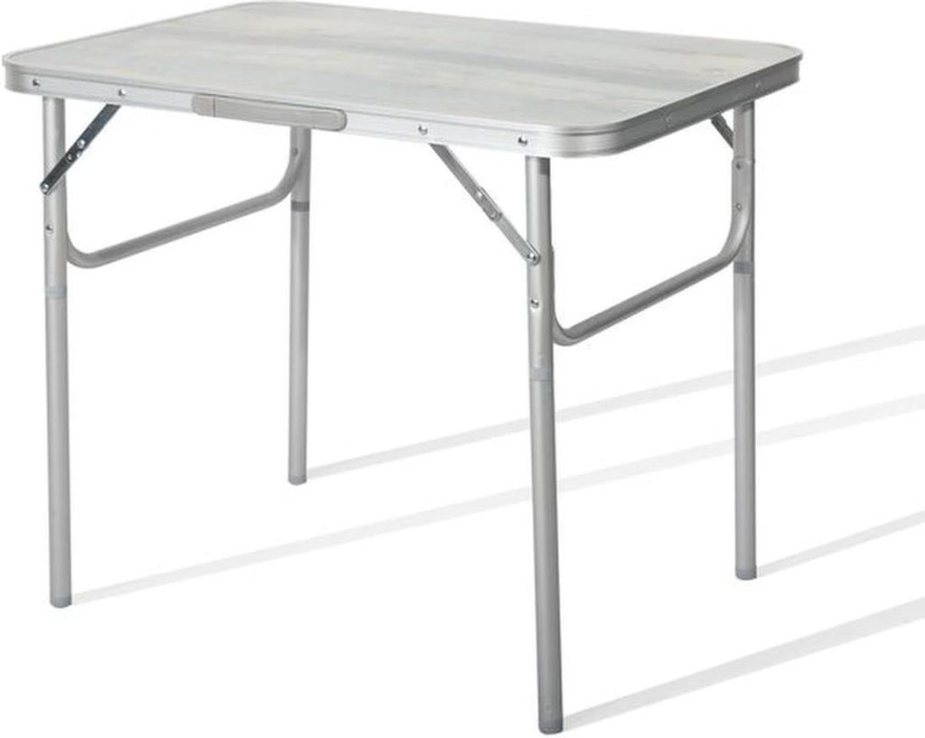 Opvouwbare en in hoogte verstelbare campingtafel aus Metall