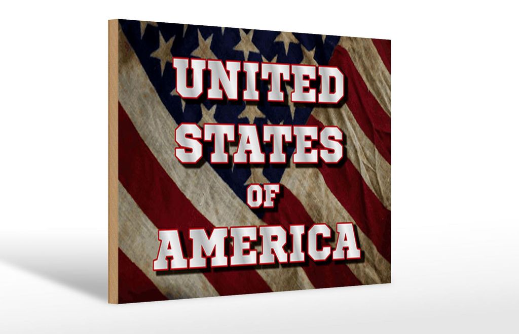 Holzschild Spruch 20x30 cm United States of Schild