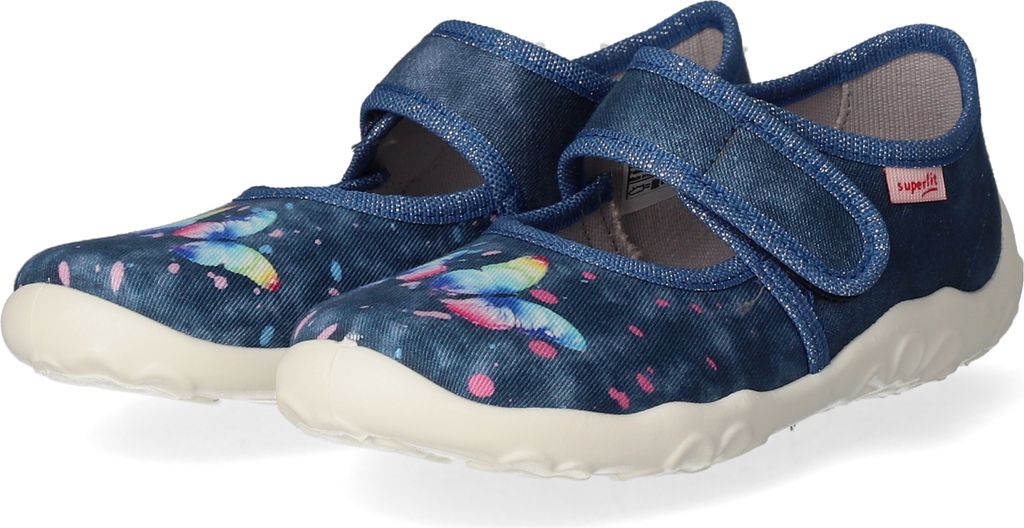 Superfit Mädchen Hausschuh Ballerina Klett Schmetterling Produktbild 