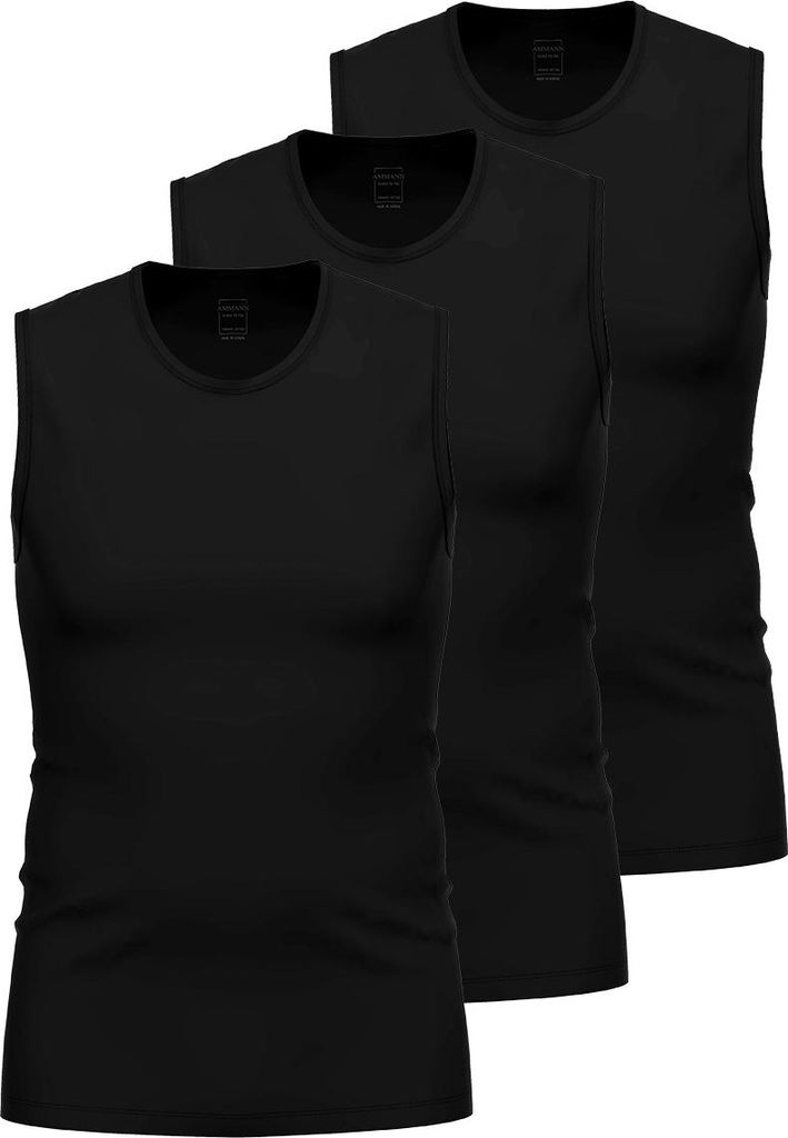 Ammann 3er Pack Close to you Unterhemd / Tanktop Elastisches Material , Hoher Tragekomfort, Vielseitiges Basic