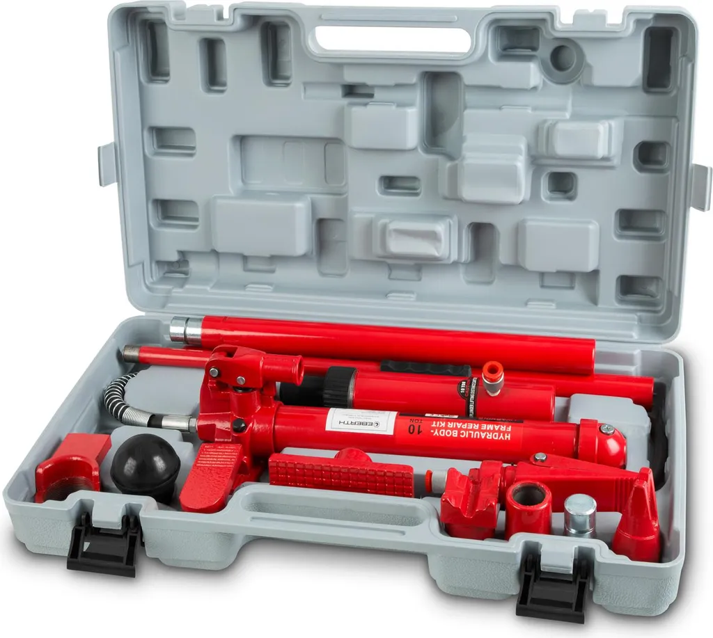 Réparer une carrosserie déformée avec la presse hydraulique 10T EBERTH