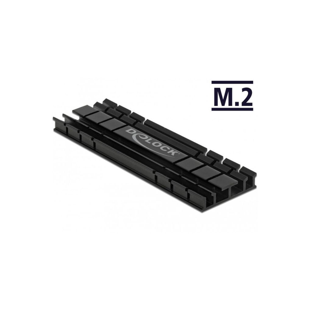 Kühlkörper flach 70 mm für M.2 Modul schwarz Aluminium