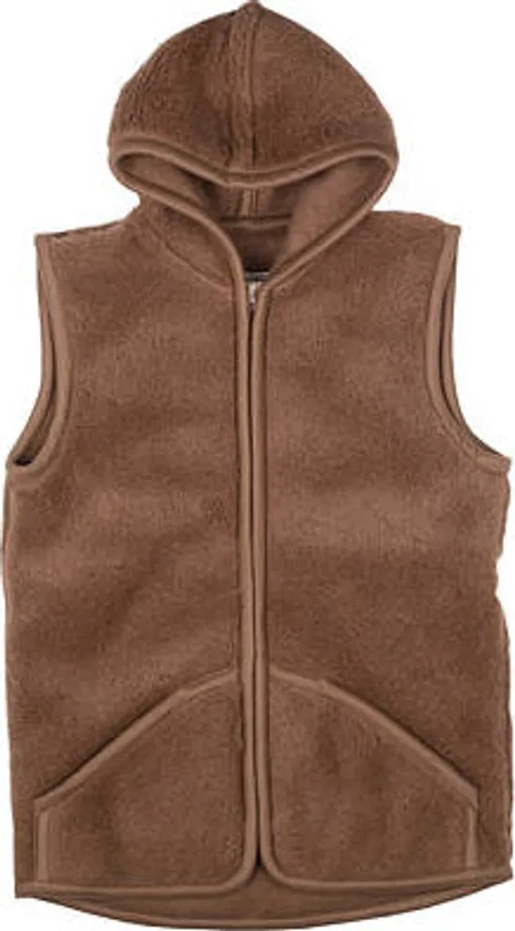Gilet en laine de chameau marron XXL : stop au froid avec style