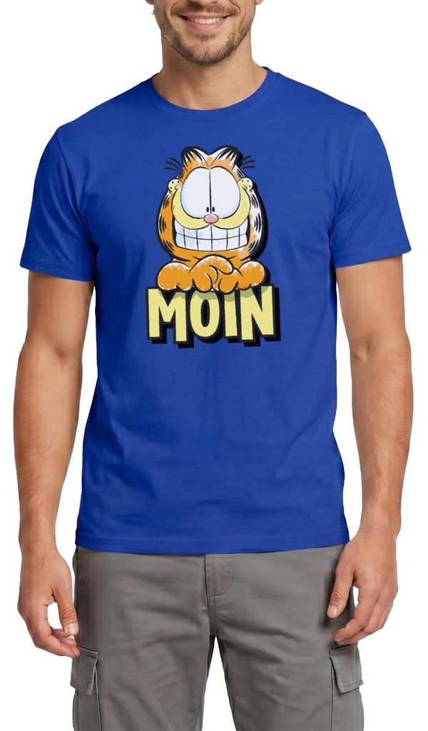 Spreadshirt Garfield Moin Nordsee Ostsee Geschenk Männer T-Shirt, XL, Dunkelblau