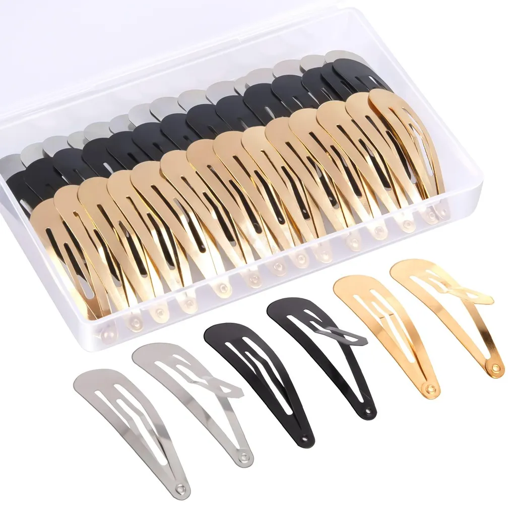 Lot de Barrettes Bouton-Pression pour Coiffure Quotidienne et Sport