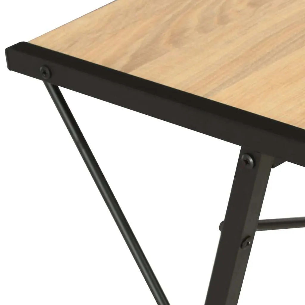 Tavolo Scrivania Nero e Rovere 116x50 cm | Ideale per Studio e Casa - 5