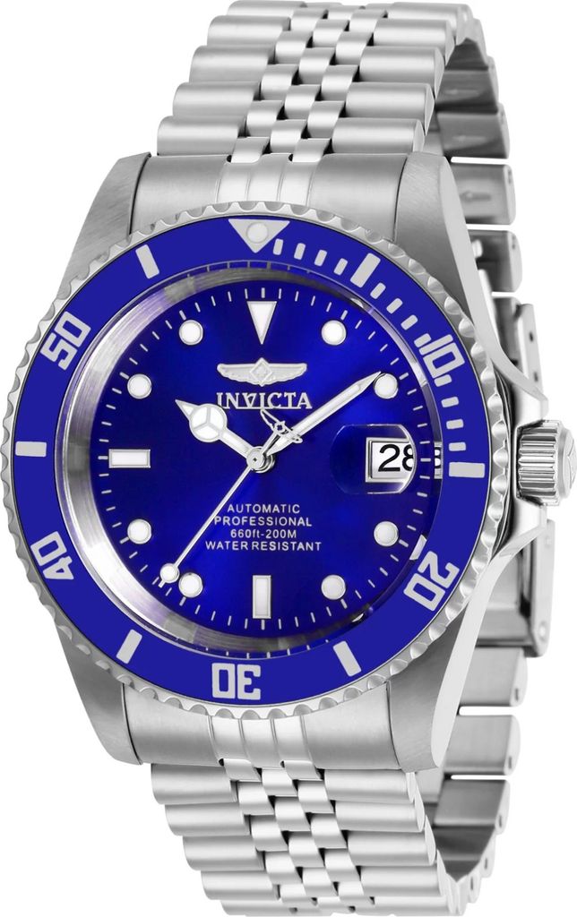 Invicta Pro Diver 29179 Herren Uhr - Automatisches Uhrwerk - Edelstahl mit Blauem Zifferblatt - 42 mm