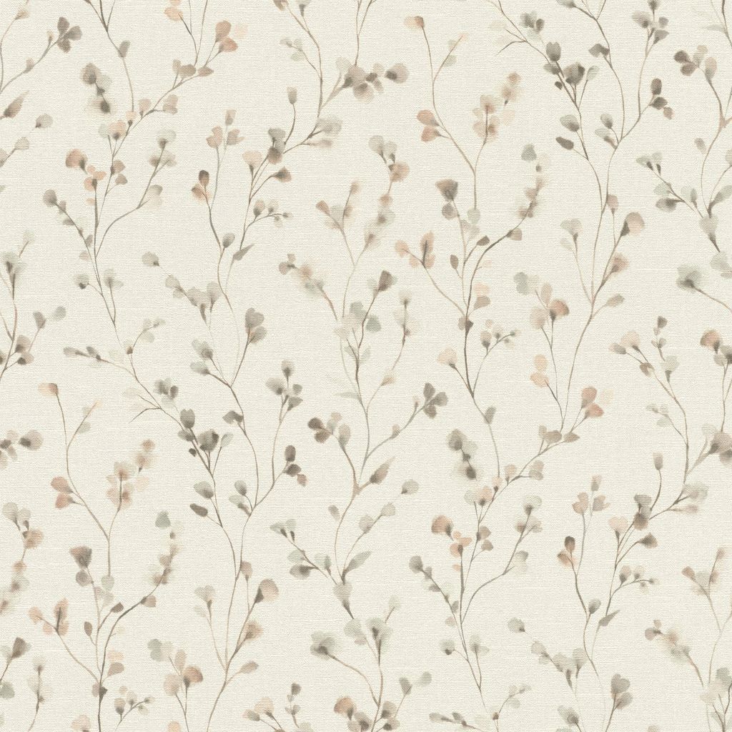Vliestapete 486131 Tapete Blumen Floral 53 x 1005 cm Rasch Country Charme Grau Beige