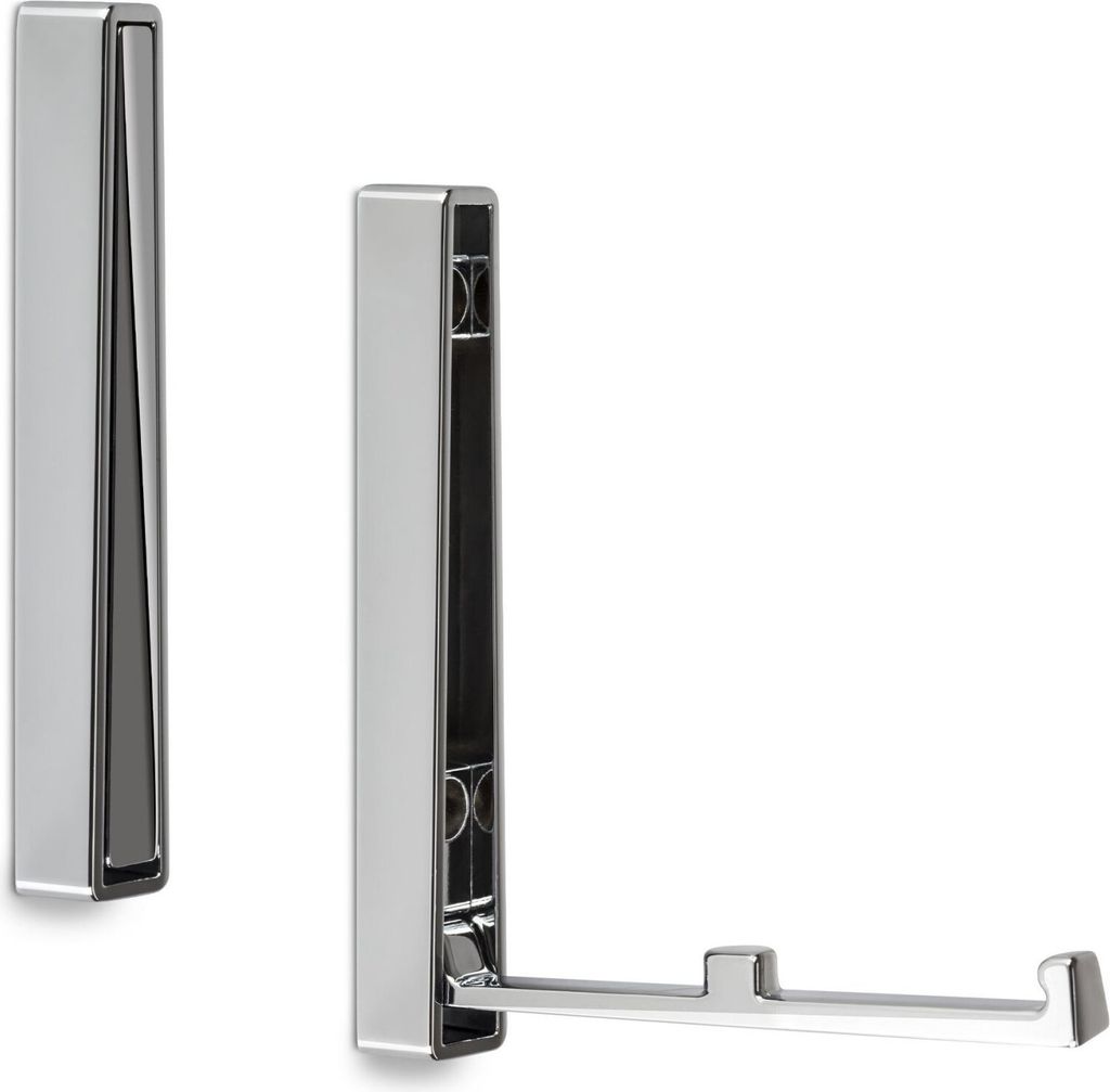2er Set Aufbau Klapphaken BARI 120 x 16 x 15 mm verchromt klappbarer Mantelhaken Wandgarderobe Aufbauklapphaken von SOTECH