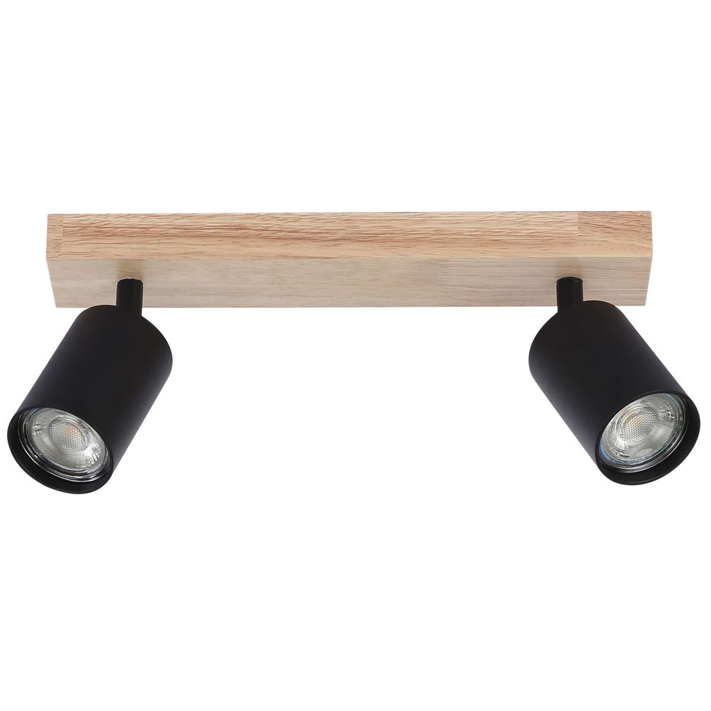 MasterLED Deckenstrahler - GU10, 2-flammig, Schwarz, schwenkbar - Minimalistische LED deckenleuchte für das Wohnzimmer