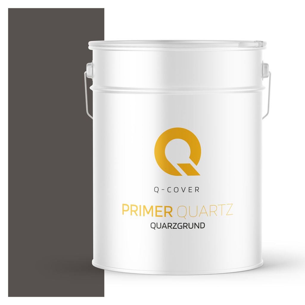 Quarzgrund für Beton Architekt 15 kg | Dunkelgrau | Haftgrund Putzgrund für Fassade Beton außen & innen | rau | Grundierung Farbe | Q-COVER