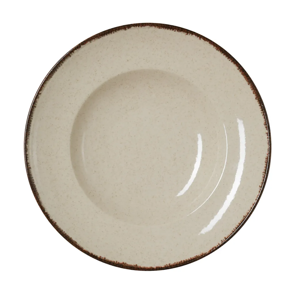 Piatti Pasta 27.5cm SMILLA Sabbia - Set 6 Pezzi in Gres Porcellanato