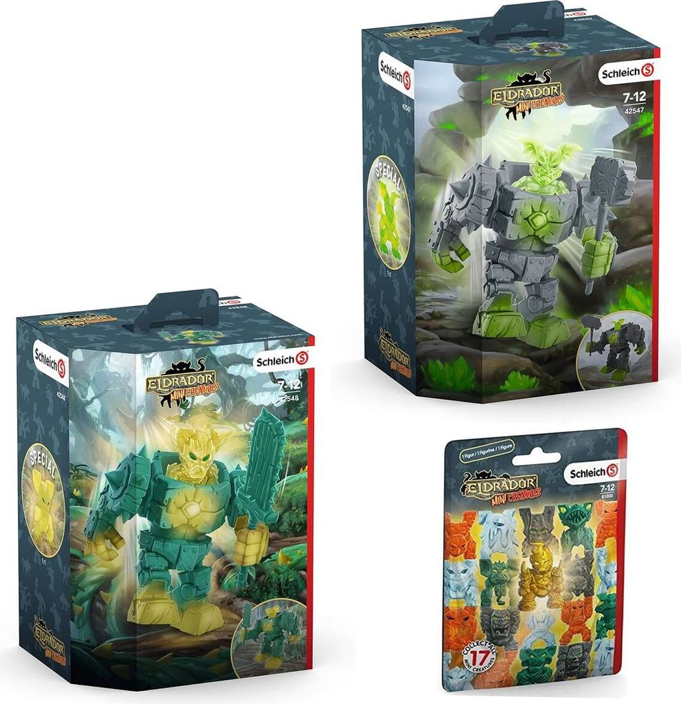 SPAR-SET 412817 - Schleich - Eldrador - Mini Creatures - Spielfigurenset mit 2 Robotern und Mini-Spielgfigur