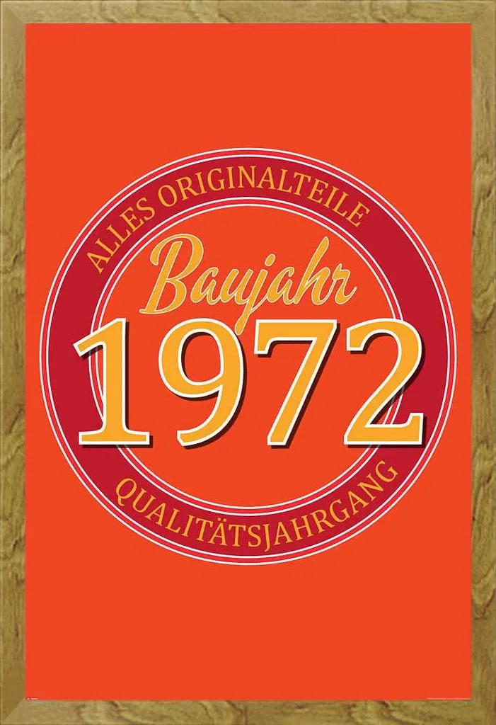 Poster 1972 Shinsuke® Maxi MDF Oak: Il Regalo Compleanno più Instagrammabile