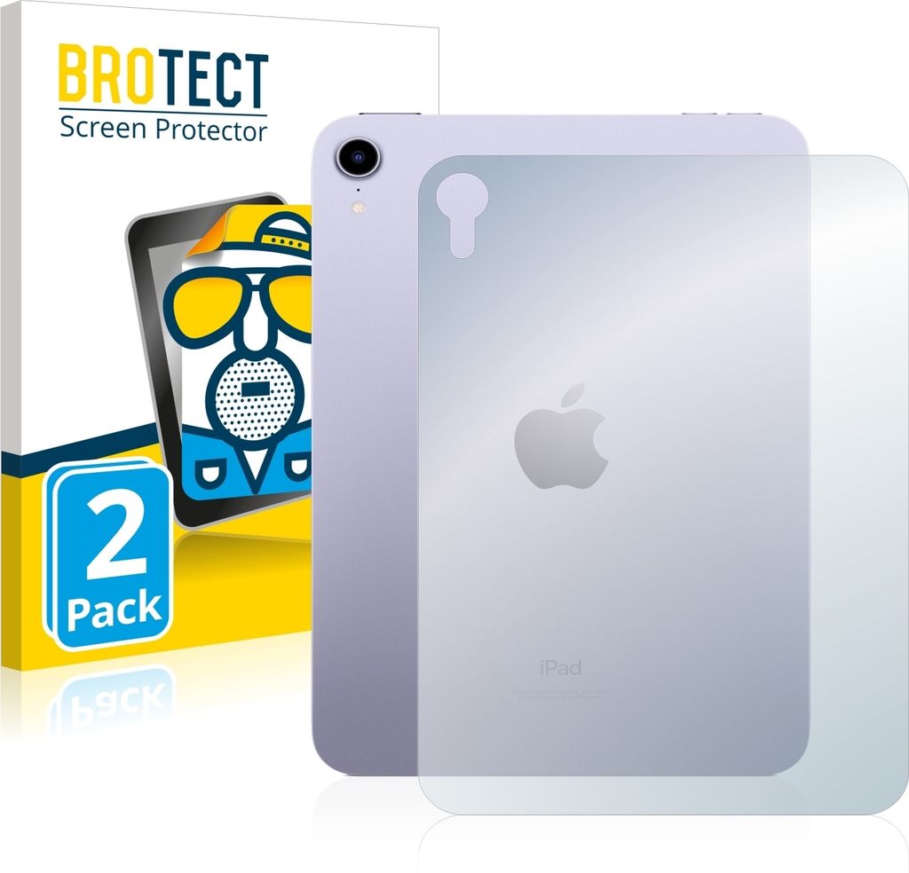 2x BROTECT Schutzfolie für Apple iPad Mini 6 WiFi 2021 (Rückseite, 6 Gen.) Displayschutz Displayschutzfolie Folie Matt Entspiegelungsfolie