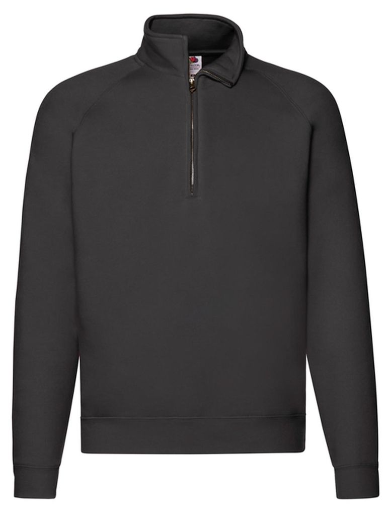 Fruit of the Loom - "Premium" Sweatshirt Reißverschluss für Herren FK2327 (XL) (Schwarz)