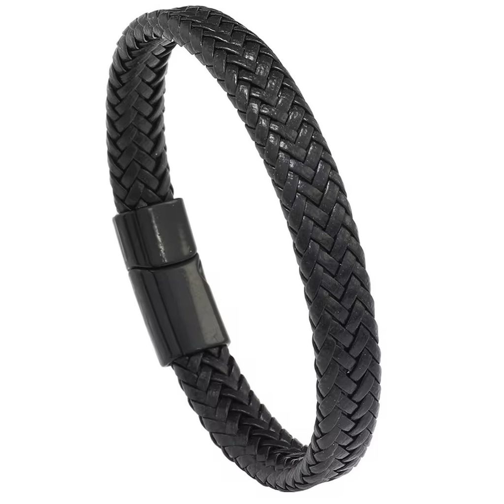 Luis Armband für Herren - Schwarzes, elegantes Design mit Magnetverschluss KP33167