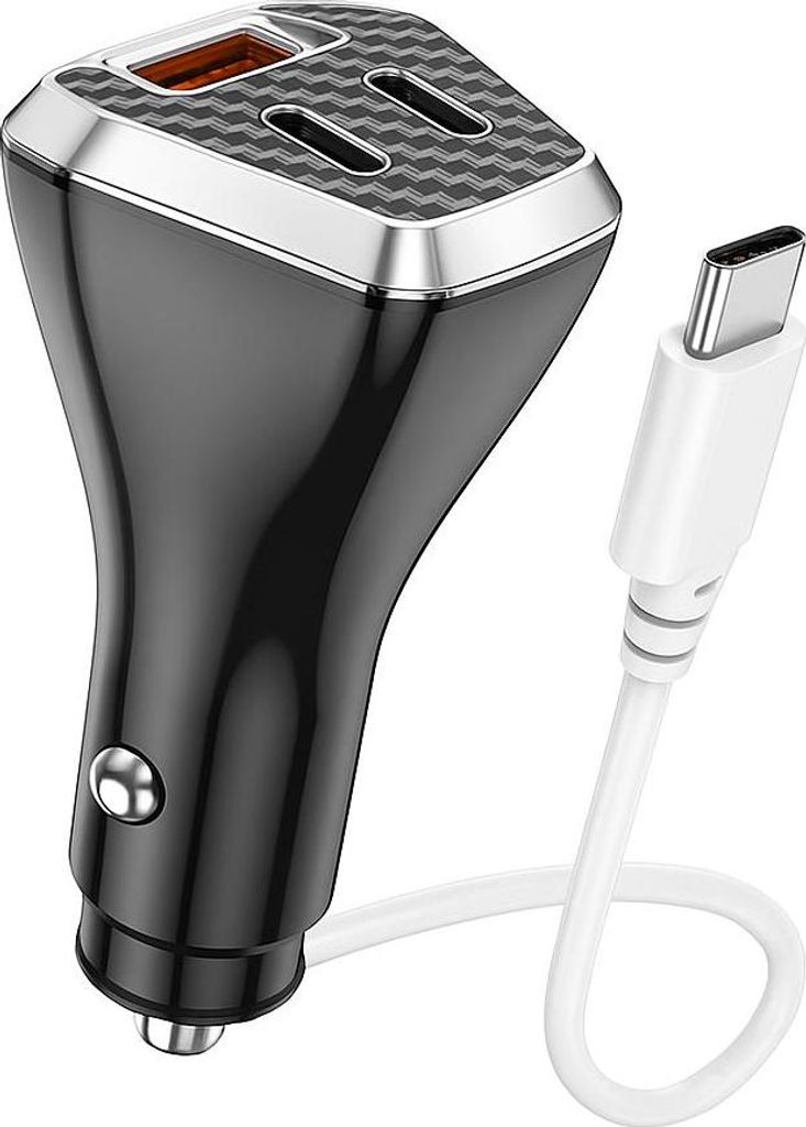 Auto Schnellladegerät KFZ - Zigarettenanzünder 88,5 W – 2× USB-C + 1× USB-A – Typ C