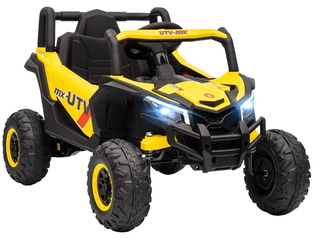 Buggy électrique enfants UTV 12V avec contrôle parental déporté jaune