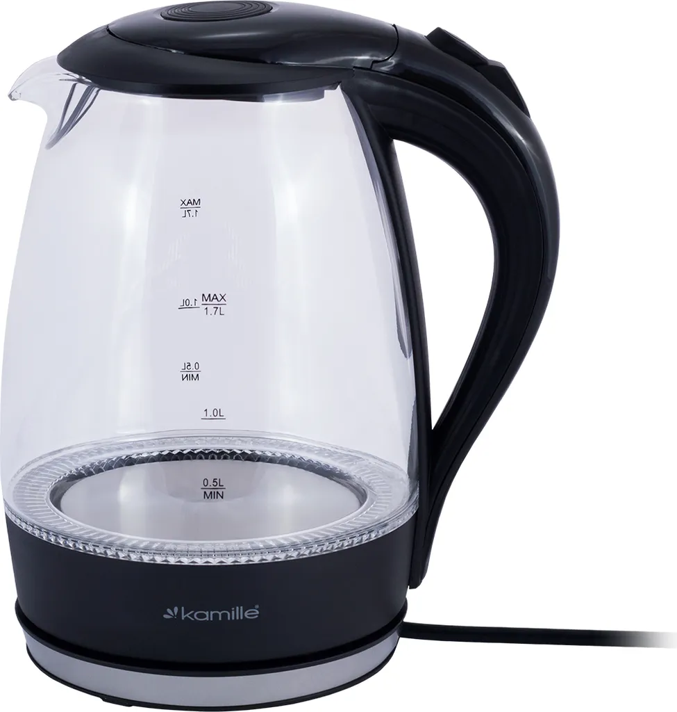 Bollitore In Vetro Con Led 1,7 L Camomilla - Teiera Elettrica Design