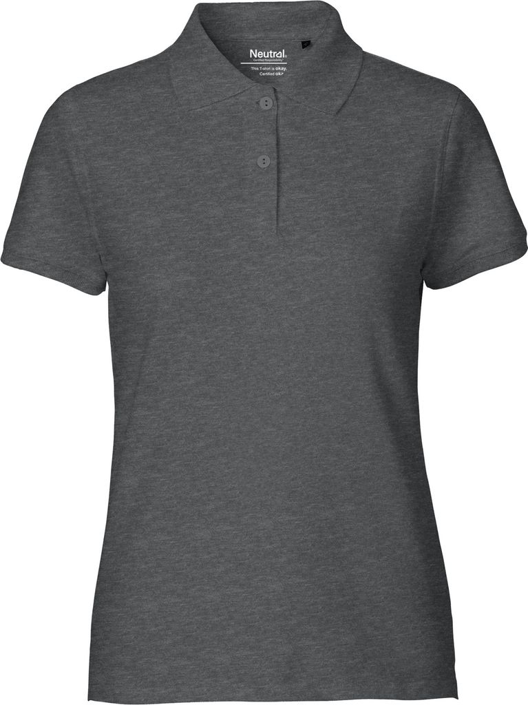 Neutral O22980 | Damen Classic Polo / 100% Fairtrade-Baumwolle - Farbe: Dark Heather - Größe: XXL