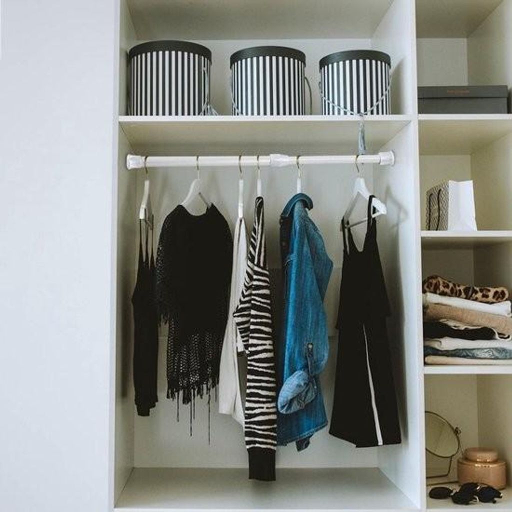 Gardinenspannstangen 30-50 cm verstellbar - 6 Stück, Ohne Bohren Spannstange für Gardinen, Weiß - Ausziehbare Stange, Kleiderstange für Schrank...