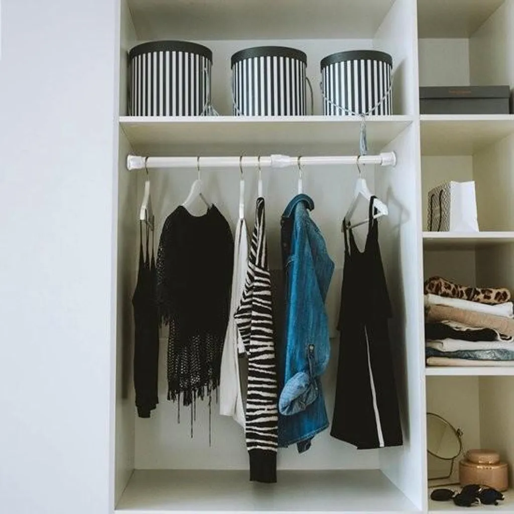 Asta tendi-tenda regolabile 30-50 cm - 6 pezzi, senza foratura Asta tendi-tenda per tende, bianca - Asta estensibile, appendiabiti per armadio - Bagno, camera da letto Asta tendi-tenda