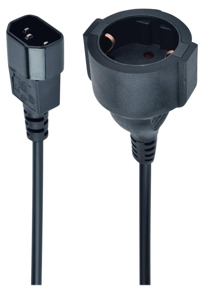 Gembird Stromadapter von C14 (M) auf Schuko (F) Kabel, Produktbild 