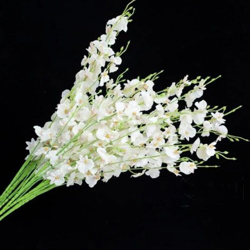 Orchidées de Mariage en Soie de Haute Qualité - 8 Pièces Réalistes Soft