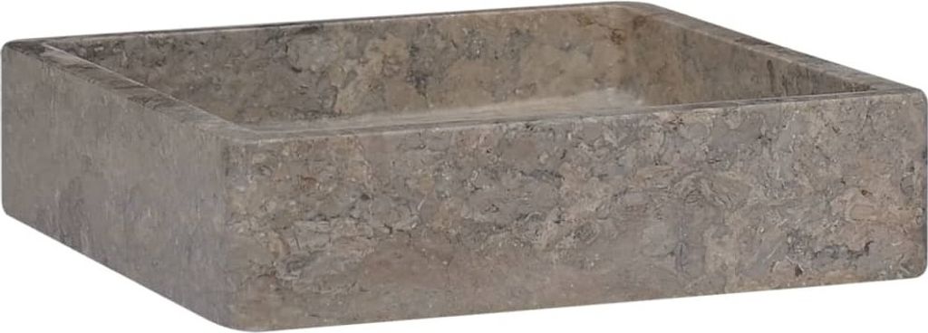 vidaXL Umywalka szara 40x40x10 cm marmurowa Zdjęcie produktu 